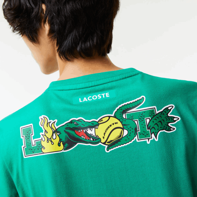 hd2 vert V6HV683 Hommes Lacoste t-shirt de tennis à imprimé crocodile sport