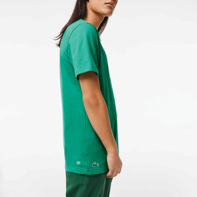 hd2 vert V6HV842 Hommes Lacoste t-shirt sport en jersey à imprimé crocodile