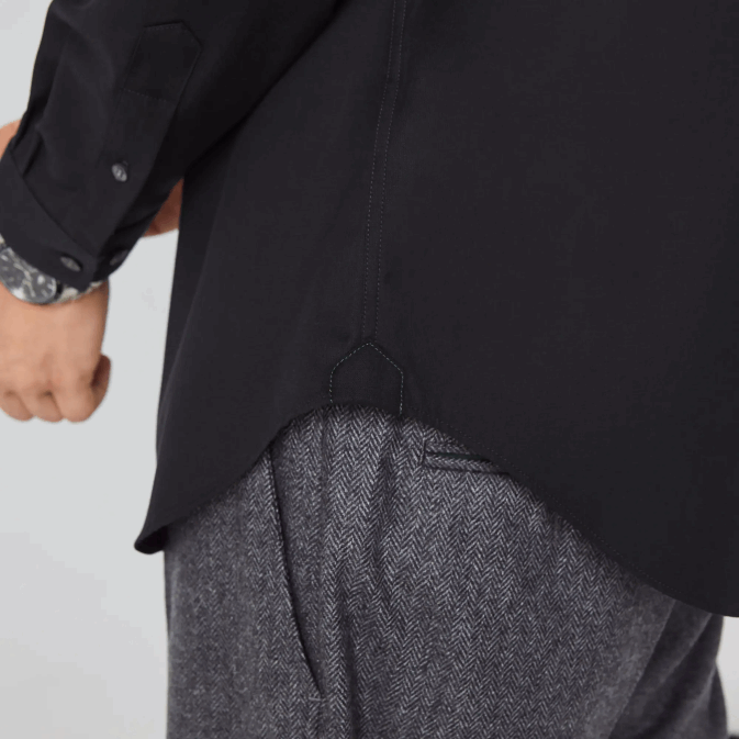 hde bleu marine V6HV1613 Hommes Lacoste chemise coupe classique en popeline de coton