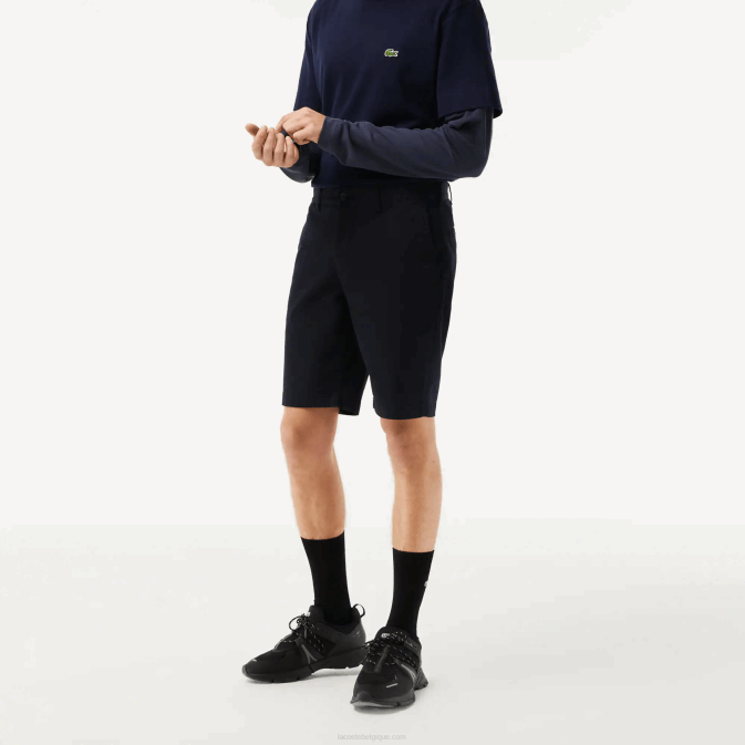 hde bleu marine V6HV454 Hommes Lacoste bermuda slim en coton stretch