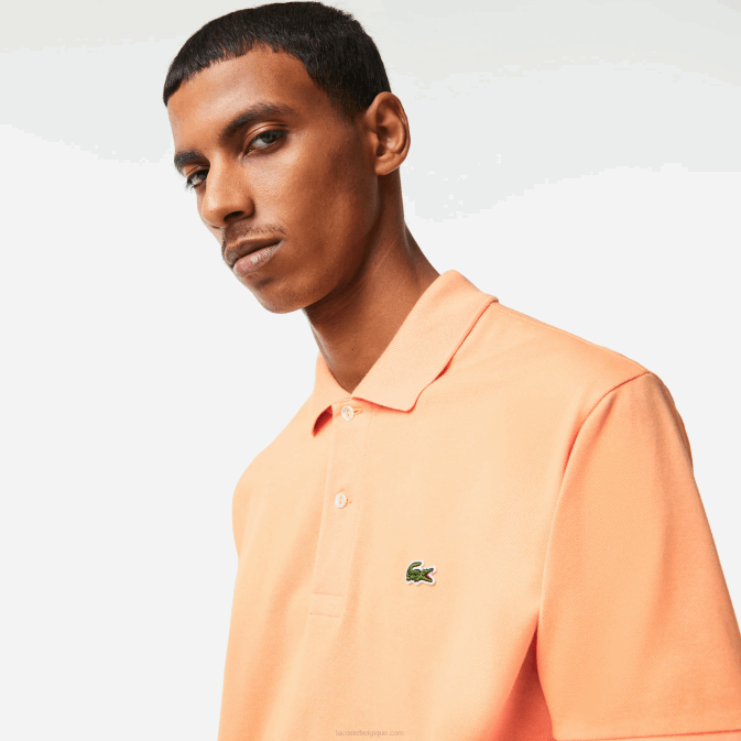 heb orange clair V6HV196 Hommes Lacoste polo original l1212