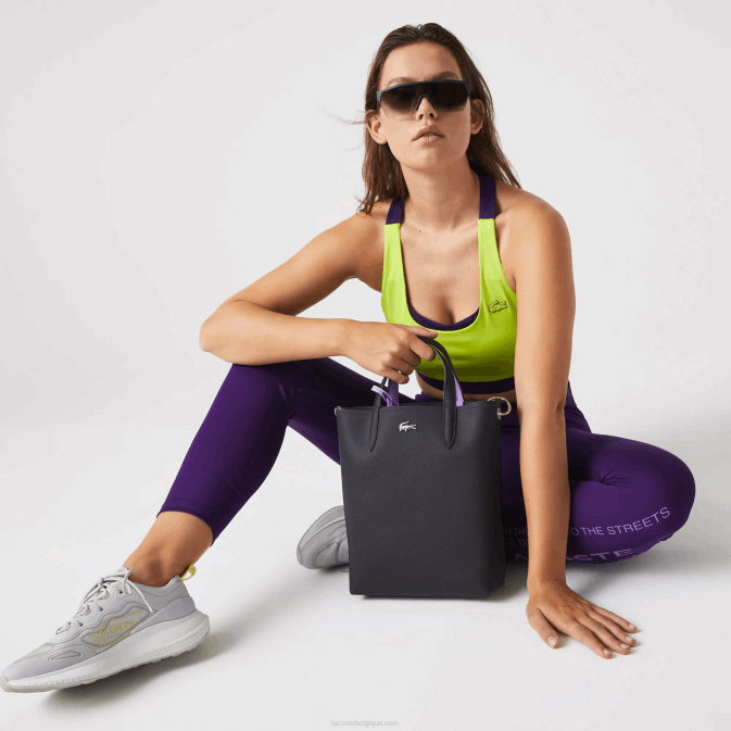 abimes neva k56 V6HV2783 femmes Lacoste sac cabas réversible en toile enduite anna