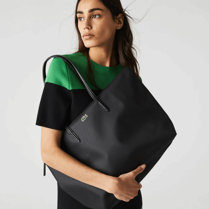 noir 000 V6HV2766 femmes Lacoste sac cabas zippé l.12.12 concept