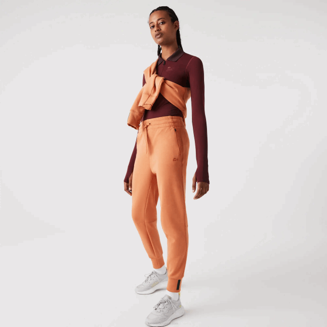 WC orange V6HV2405 femmes Lacoste pantalon de survêtement en jersey de coton