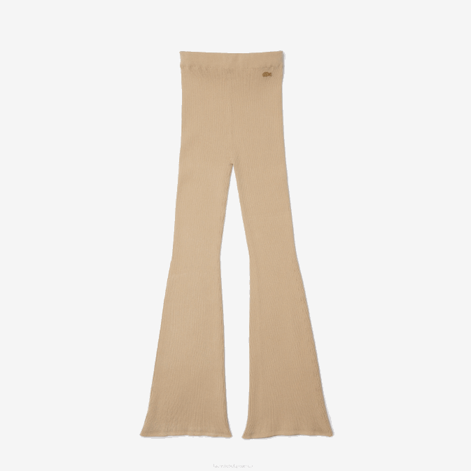 beige 02s V6HV2562 femmes Lacoste legging en maille côtelée sans couture