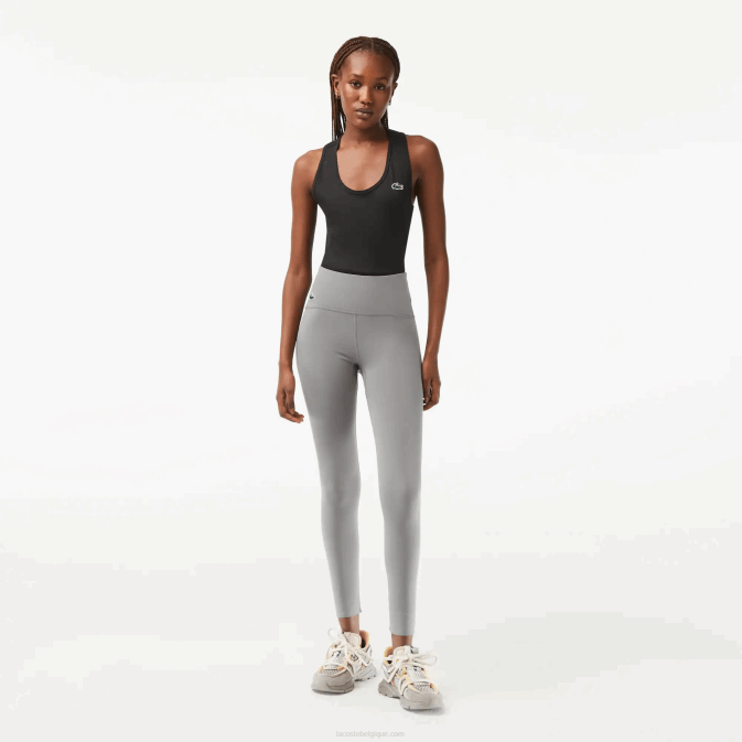 cour de chine grise V6HV2400 femmes Lacoste legging sport sculptant en polyester recyclé