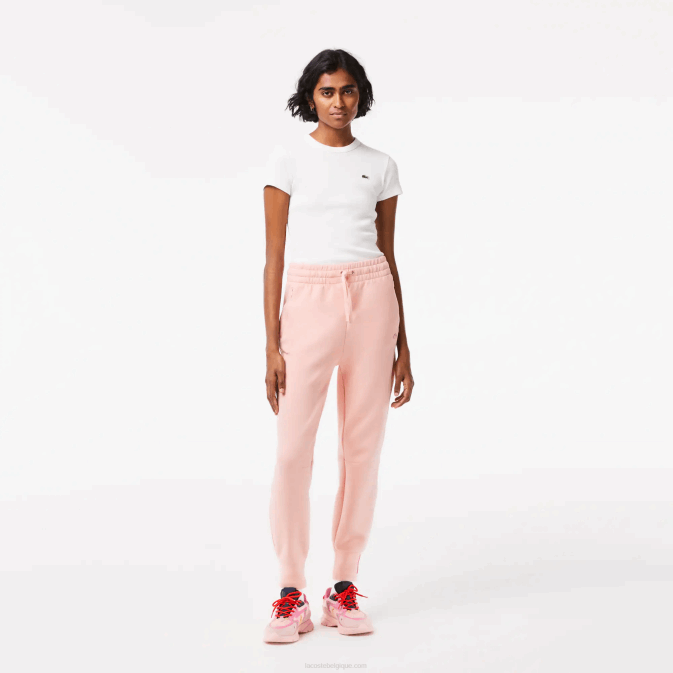kf9 rose V6HV2403 femmes Lacoste pantalon de survêtement en jersey de coton