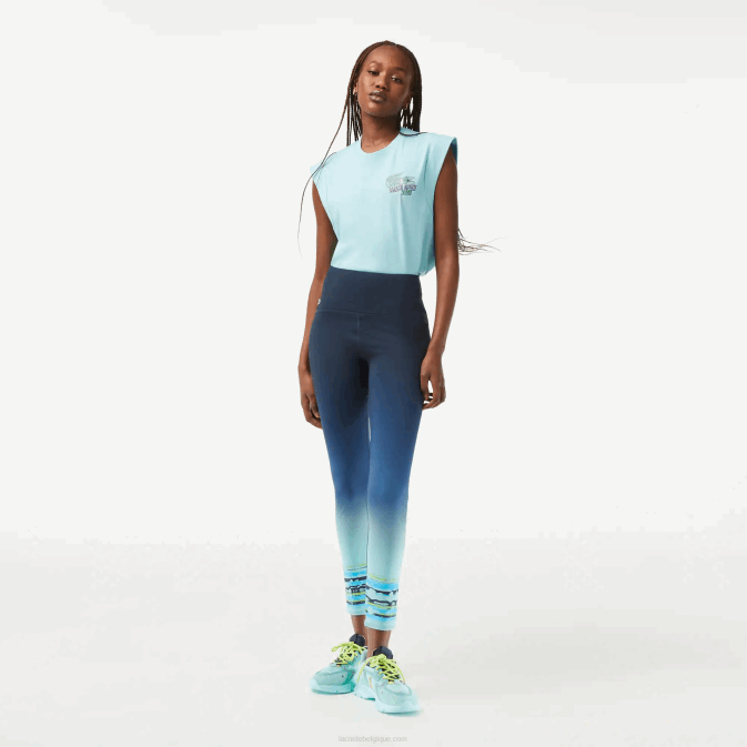 kxe bleu V6HV2410 femmes Lacoste legging sport miami open edition