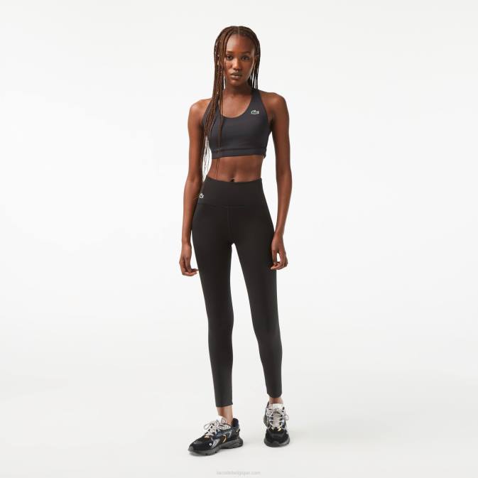 noir 031 V6HV2399 femmes Lacoste legging sport sculptant en polyester recyclé