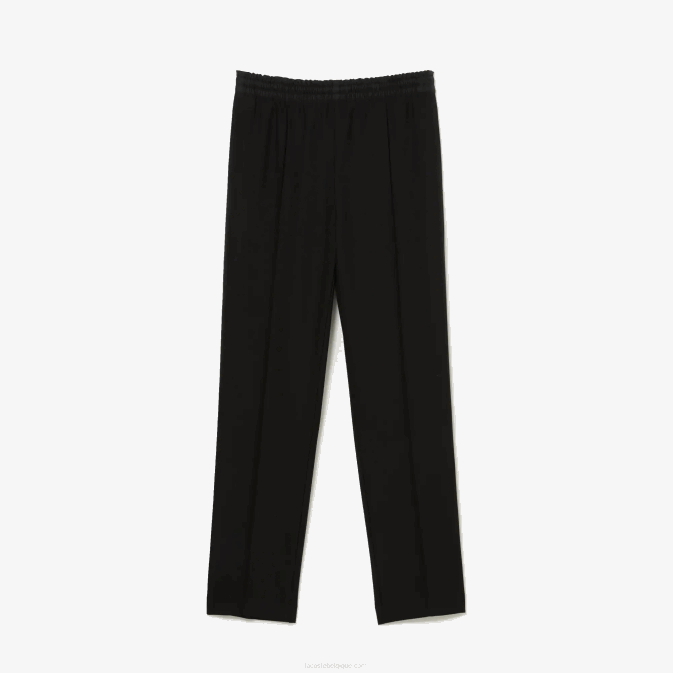 noir 031 V6HV2648 femmes Lacoste pantalon léger en laine mélangée