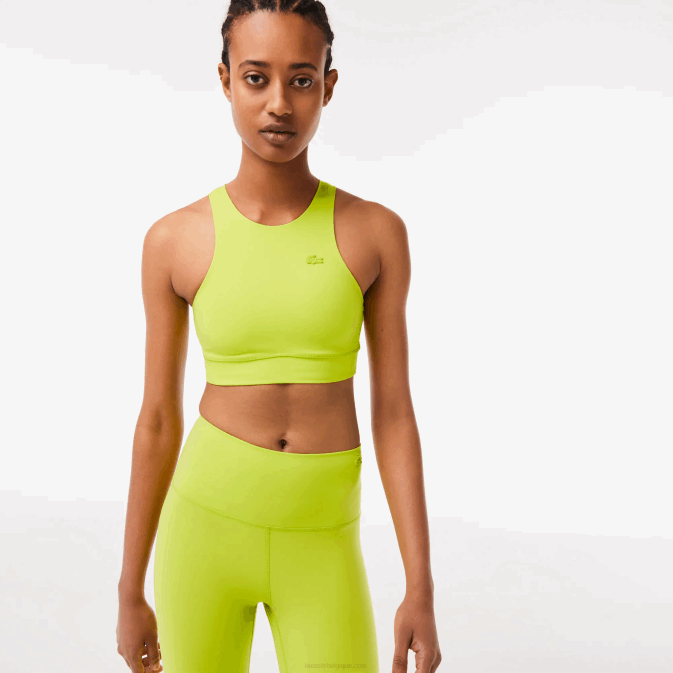 jaune 90v V6HV2550 femmes Lacoste soutien-gorge de sport sans couture
