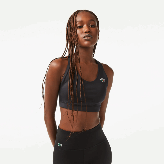 noir 8vm V6HV2449 femmes Lacoste soutien-gorge de sport à bretelles croisées