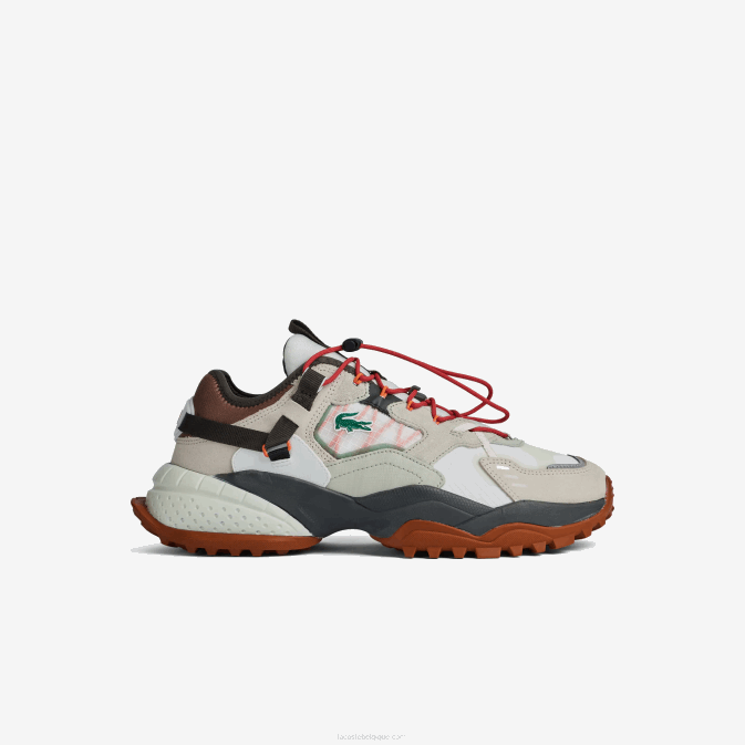 blanc cassé et marron ow8 V6HV1777 Hommes Lacoste l-guard breaker textile chaussures de plein air