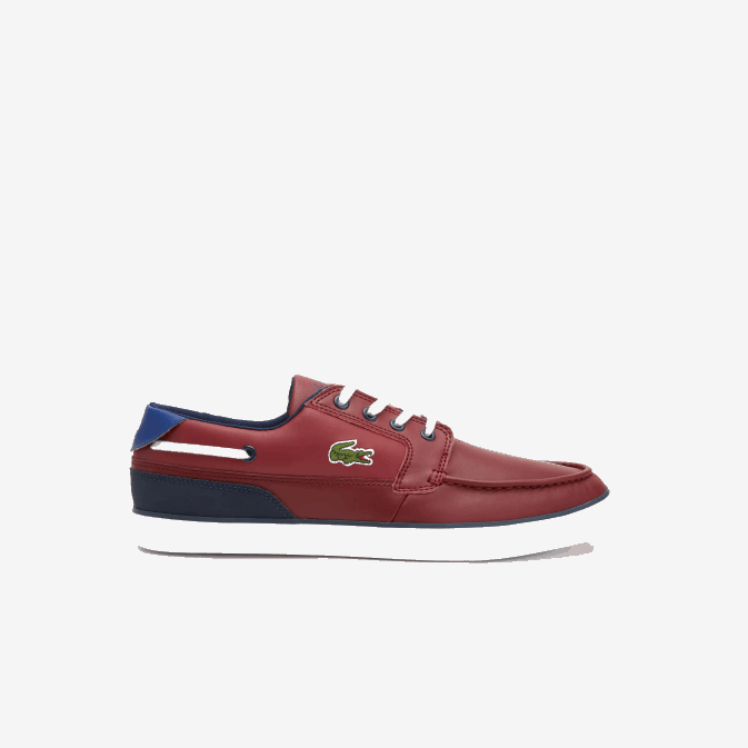 bordeaux blanc 2h2 V6HV1784 Hommes Lacoste chaussures bateau bayliss deck synthétiques à contraste de couleur