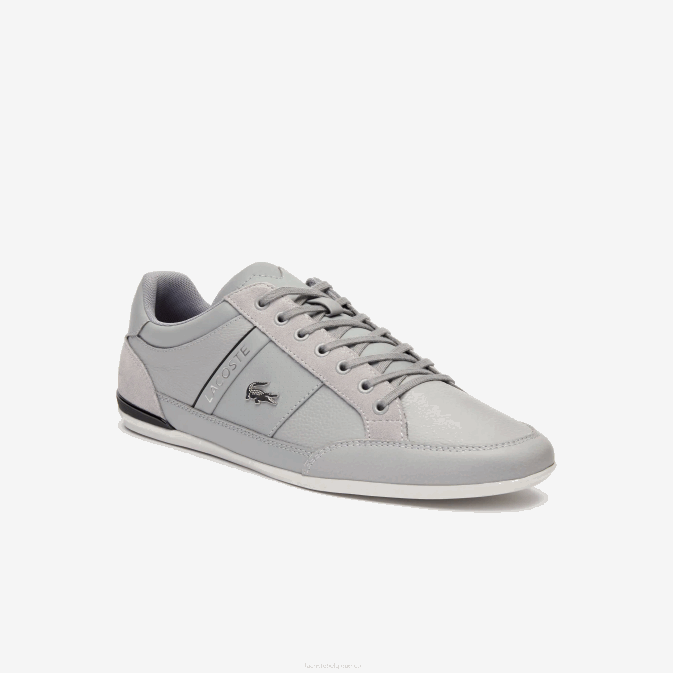 gris noir 276 V6HV1709 Hommes Lacoste baskets chaymon en cuir