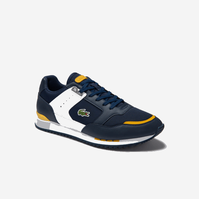 jaune marine 2m3 V6HV1721 Hommes Lacoste baskets synthétiques et textiles partner piste