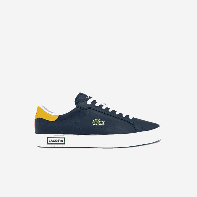 jaune marine 2m3 V6HV1884 Hommes Lacoste baskets powercourt en cuir