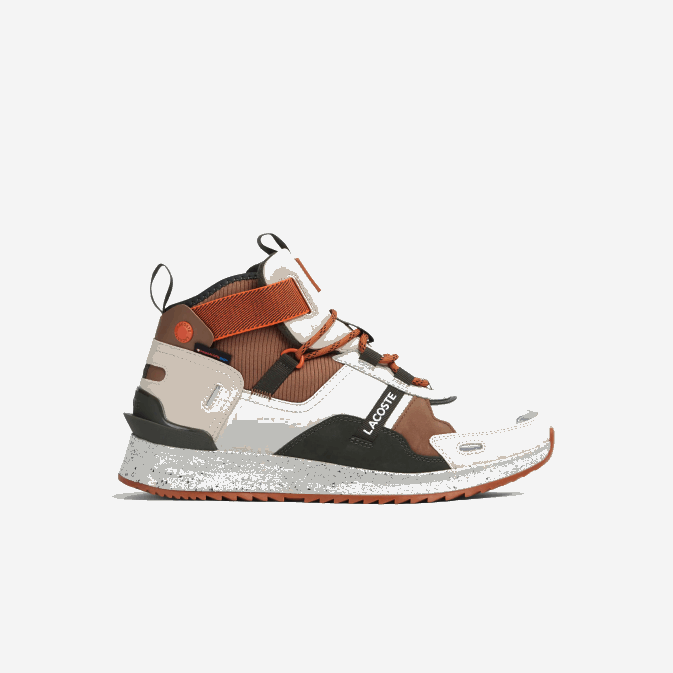 marron blanc 2c3 V6HV1793 Hommes Lacoste chaussures outdoor run breaker en cuir aux couleurs pop