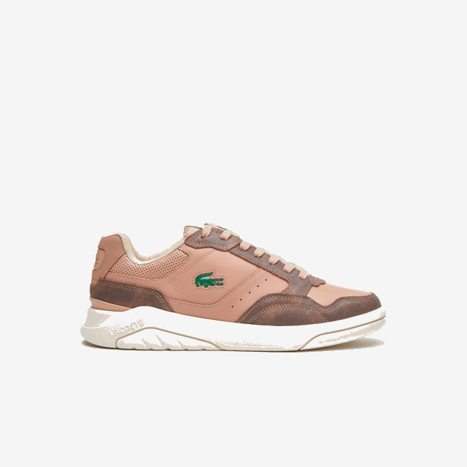 marron blanc 2c3 V6HV1902 Hommes Lacoste baskets game advance en cuir de luxe