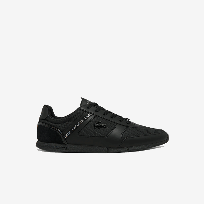 noir 02h V6HV1701 Hommes Lacoste baskets en textile menerva