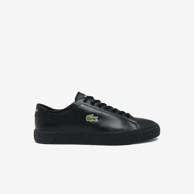 noir 02h V6HV1883 Hommes Lacoste baskets gripshot en cuir et synthétique