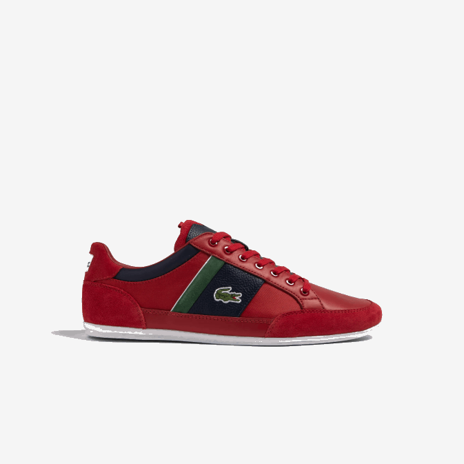 rouge marine rs7 V6HV1737 Hommes Lacoste baskets chaymon en textile