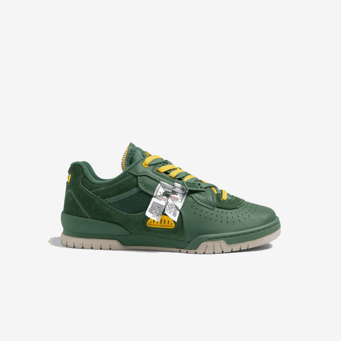 vert 1m8 V6HV1749 Hommes Lacoste baskets en cuir et textile m89