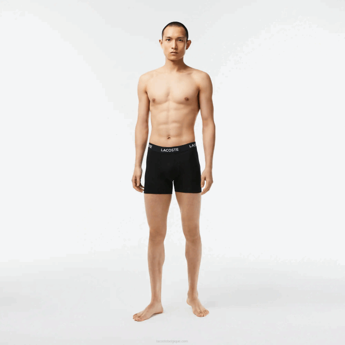 noir 031 V6HV1399 Hommes Lacoste lot de 5 boxers taille logo