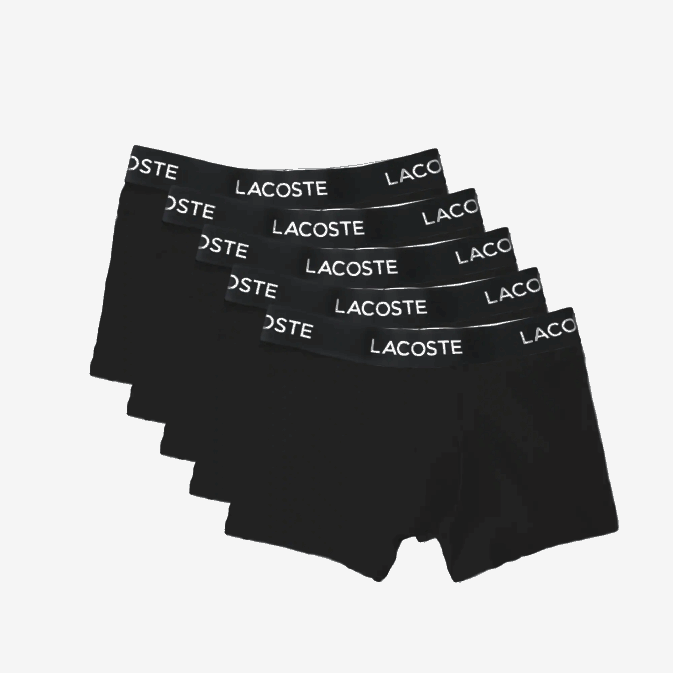 noir 031 V6HV1412 Hommes Lacoste Lot de 5 boxers en coton stretch