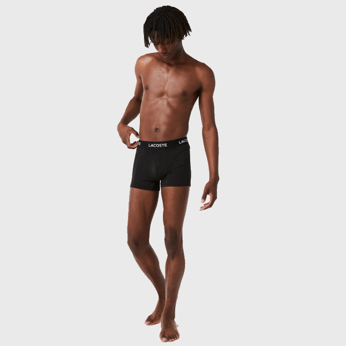 noir 031 V6HV1461 Hommes Lacoste lot de 3 boxers en microfibre
