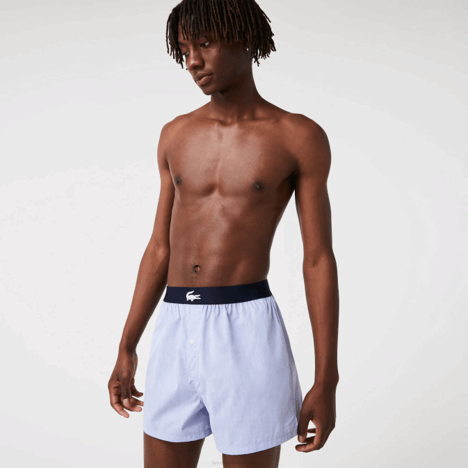 vuc bleu marine V6HV1578 Hommes Lacoste lot de 3 boxers en coton ultra doux