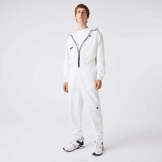 blanc b5l V6HV1106 Hommes Lacoste pantalon de jogging patchwork déperlant