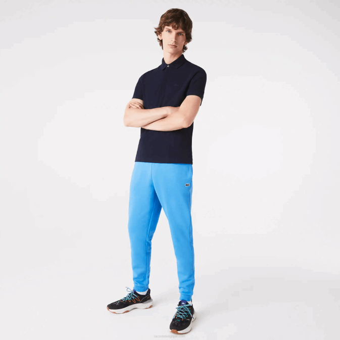 bleu 4xa V6HV1086 Hommes Lacoste pantalon de survêtement fuselé en polaire