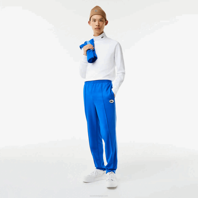 bleu k1q V6HV1079 Hommes Lacoste pantalon de survêtement à bandes latérales contrastantes