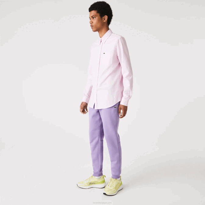 gfu violet V6HV995 Hommes Lacoste pantalon de survêtement fuselé en polaire