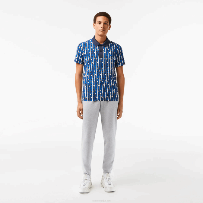 gris chiné cca V6HV1061 Hommes Lacoste pantalon de survêtement fuselé en polaire