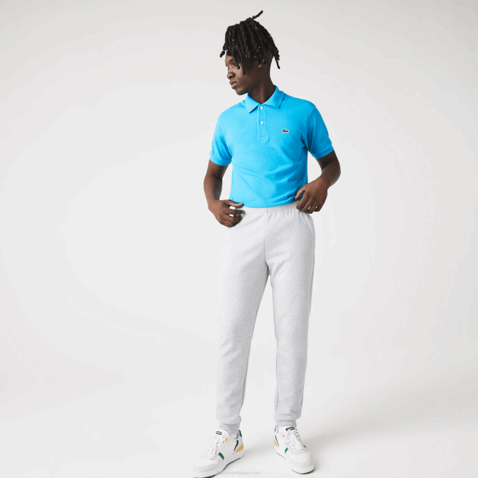 gris clair chine 9ya V6HV1020 Hommes Lacoste pantalon de survêtement à empiècements en mesh