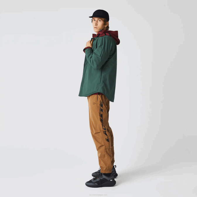 marron z0w V6HV1002 Hommes Lacoste pantalon de survêtement oversize à logo contrastant