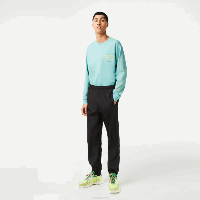 noir 031 V6HV304 Hommes Lacoste pantalon de survêtement avec coordonnées gps