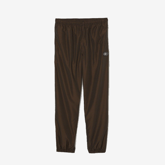 noir marron marine vert kaki txj V6HV1069 Hommes Lacoste pantalon de survêtement en sergé à carreaux déperlant