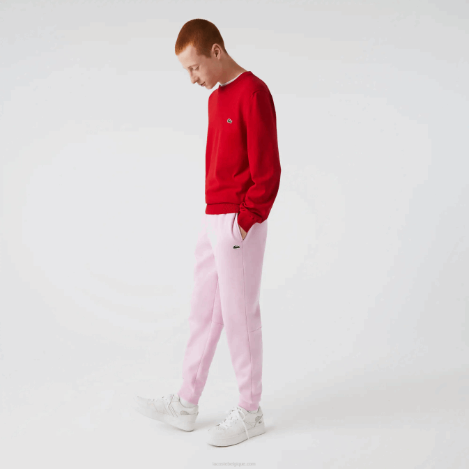 rose z4h V6HV1014 Hommes Lacoste pantalon de survêtement fuselé en polaire