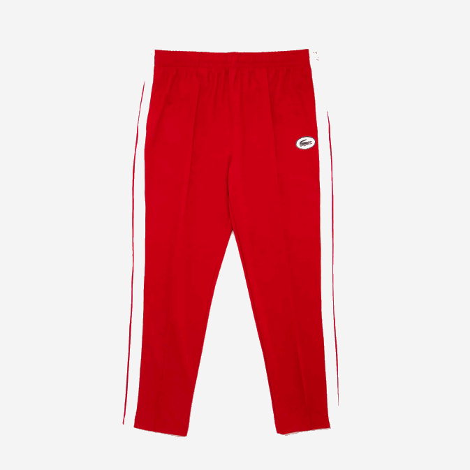 rouge 240 V6HV1078 Hommes Lacoste pantalon de survêtement à bandes latérales contrastantes