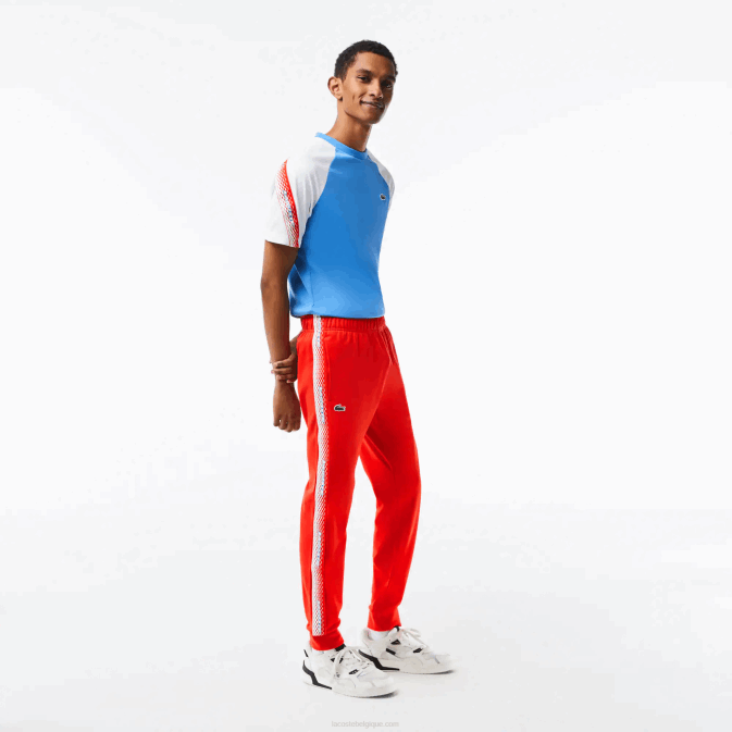 s5h rouge V6HV307 Hommes Lacoste pantalon de survêtement de tennis résistant à l'abrasion