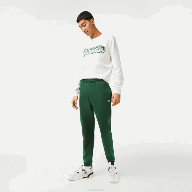 vert 132 V6HV1024 Hommes Lacoste pantalon de survêtement fuselé en polaire