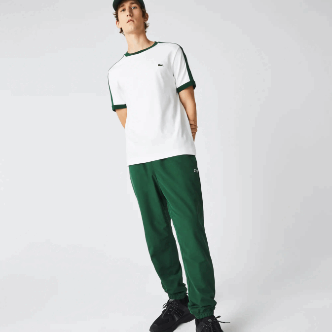 vert 132 V6HV333 Hommes Lacoste pantalon de survêtement déperlant coupe classique