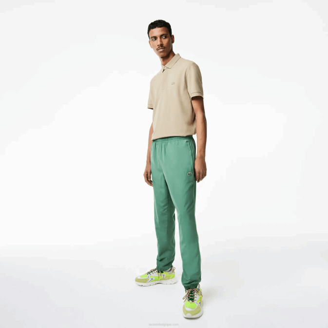 vert kaki kx5 V6HV331 Hommes Lacoste pantalon de survêtement déperlant coupe classique