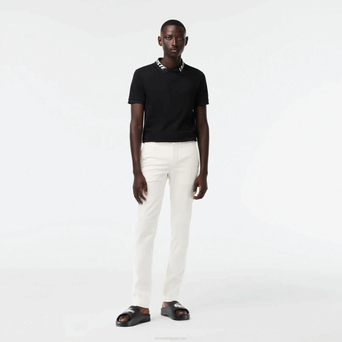 blanc 70v V6HV1550 Hommes Lacoste nouveau pantalon slim classique en coton stretch