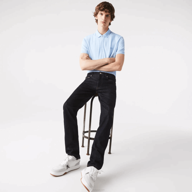 bleu ml4 V6HV420 Hommes Lacoste pantalon slim en denim de coton stretch