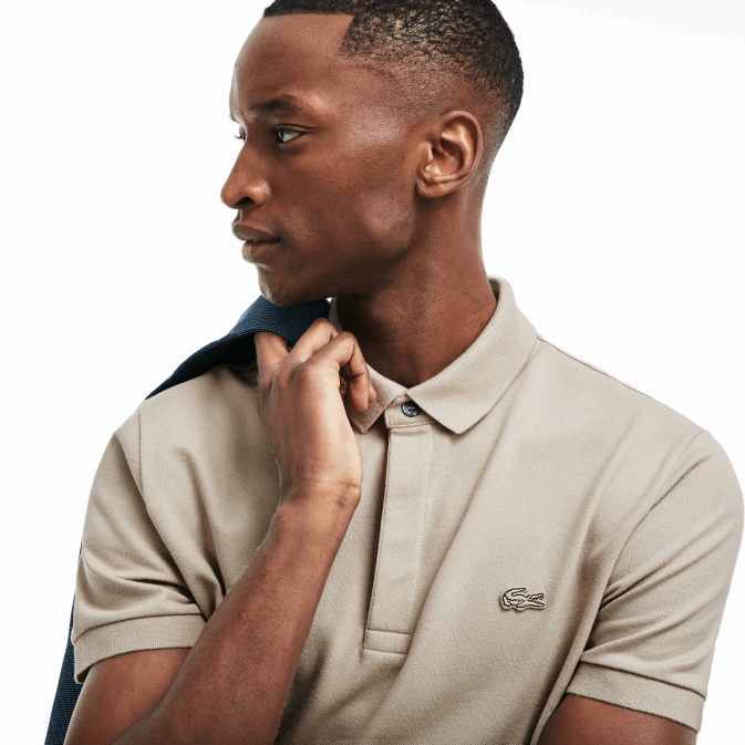 beige ae0 V6HV79 Hommes Lacoste polo piqué de coton stretch smart paris