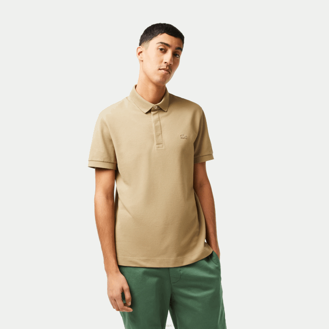 beige cb8 V6HV124 Hommes Lacoste polo piqué de coton stretch smart paris